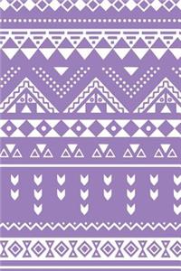 Aztec Design Notebook: Lavender: Notebook 6 X 9: Notebook 250 Pages