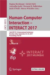 Human-Computer Interaction - Interact 2017