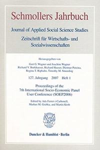 Proceedings of the 7th International Socio-Economic Panel User Conference (Soep2006)