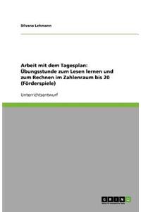 Arbeit mit dem Tagesplan