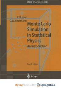 Monte Carlo Simulation in Statistical Physics
