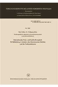 Internationaler Preis- und Kaufkraftvergleich für Bekleidung in Ländern des Gemeinsamen Marktes und der Freihandelszone