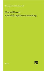 V. (Fünfte) Logische Untersuchung