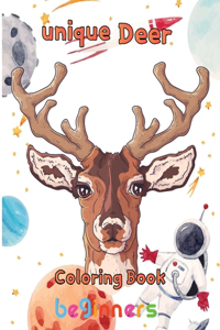 Unique Deer Coloring book beginners