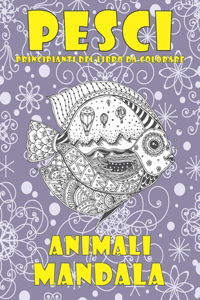 Principianti del libro da colorare - Mandala - Animali - Pesci