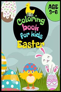Easter Coloring Book for Kids Age 3-6