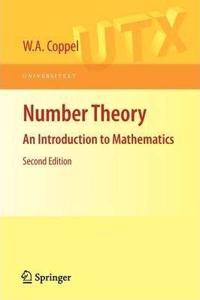 Number Theory: An Introduction to Mathematics, 2nd Edition (Universitext) [Special Indian Edition - Reprint Year: 2020] [Paperback] W.A. Coppel