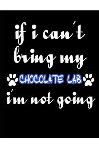 If I Can't Bring My Chocolate Lab I'm Not Going