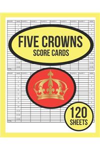 Five Crowns Game Score Cards For Five Crowns