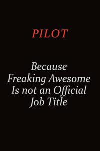Pilot Because Freaking Awesome Is Not An Official Job Title