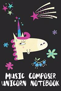 Music Composer Unicorn Notebook