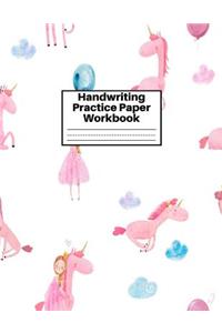 Handwriting Practice Paper Workbook