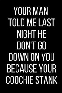 Your Man Told Me Last Night He Don't Go Down On You Because Your Coochie Stank