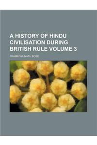 A History of Hindu Civilisation During British Rule Volume 3