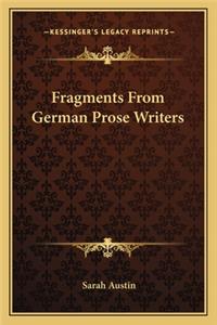 Fragments From German Prose Writers