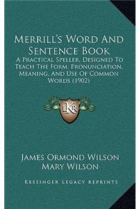 Merrill's Word and Sentence Book