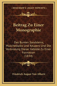 Beitrag Zu Einer Monographie