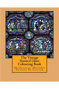 Vintage Stained Glass Colouring Book