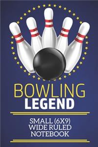 Bowling Legend Small (6x9) Wide Ruled Notebook