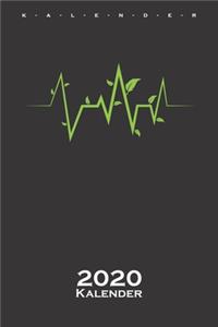 EKG der Umwelt mit Blätter Kalender 2020