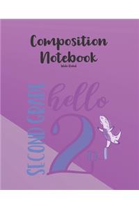 2nd Grade Composition Notebook Wide Ruled