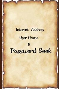 Internet address User Name Password Book