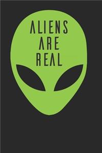 Aliens Are Real Notebook 120 Pages Lined Journal for Notes