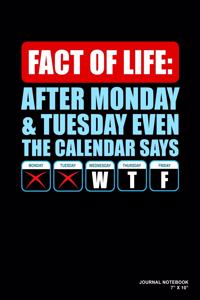 Fact Of Life After Monday & Tuesday Even The Calendar Says WTF