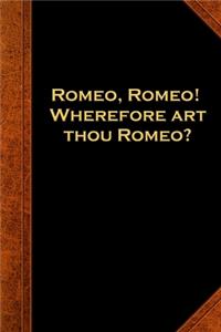 2020 Weekly Planner Shakespeare Quote Wherefore Art Thou Romeo 134 Pages