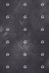 2020 Weekly Planner Monogram G Personalized Monogram G Chalkboard 134 Pages