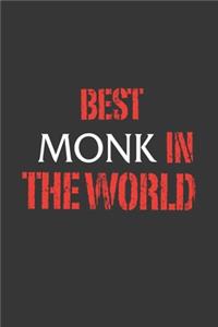 Best Monk In The World Notebook: Lined Journal, 120 Pages, 6 x 9, Affordable Gift Journal Matte Finish