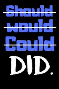 Should Would Could DID Blue