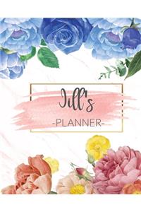 Jill's Planner: Monthly Planner 3 Years January - December 2020-2022 - Monthly View - Calendar Views Floral Cover - Sunday start