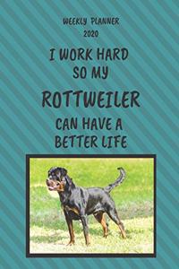 Rottweiler Weekly Planner 2020