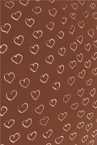 Journal: Hearts 6x9 Lined Journal Notebook 200 Pages