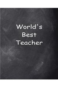 World's Best Teacher Chalkboard Design School Composition Book 130 Pages