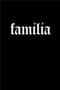 Familia: Blank Lined Journal