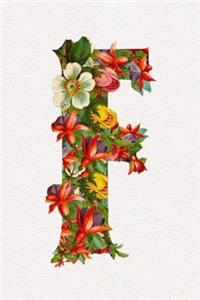 Floral Initials Dot Grid Journal - F
