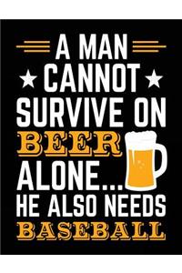 A Man Cannot Survive on Beer Alone... He Also Needs Baseball