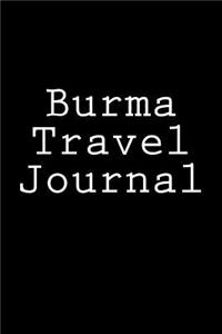 Burma Travel Journal