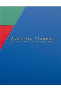 Academic Planner 2018: Jan 2018 - Jan 2019