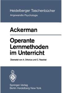 Operante Lernmethoden Im Unterricht