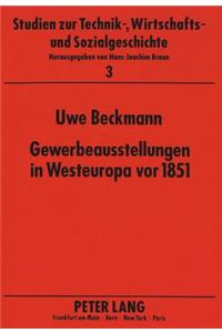 Gewerbeausstellungen in Westeuropa VOR 1851