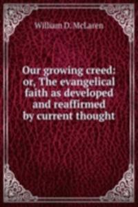 Our growing creed: or, The evangelical faith as developed and reaffirmed by current thought