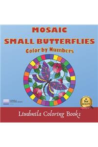 Mosaic Small Butterflies Color by Numbers