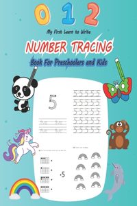 My First Learn to Write Number Tracing Book for Preschoolers and Kids