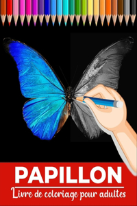 Papillon livre de coloriage pour adultes