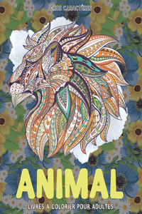 Livres à colorier pour adultes - Gros caractères - Animal