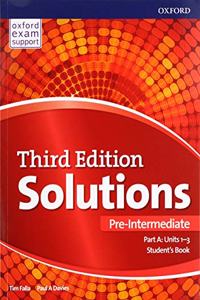 Solutions: Pre-Intermediate: Student's Book A Units 1-3