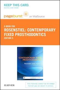 Contemporary Fixed Prosthodontics Pageburst E-book on Vitalsource Retail Access Card